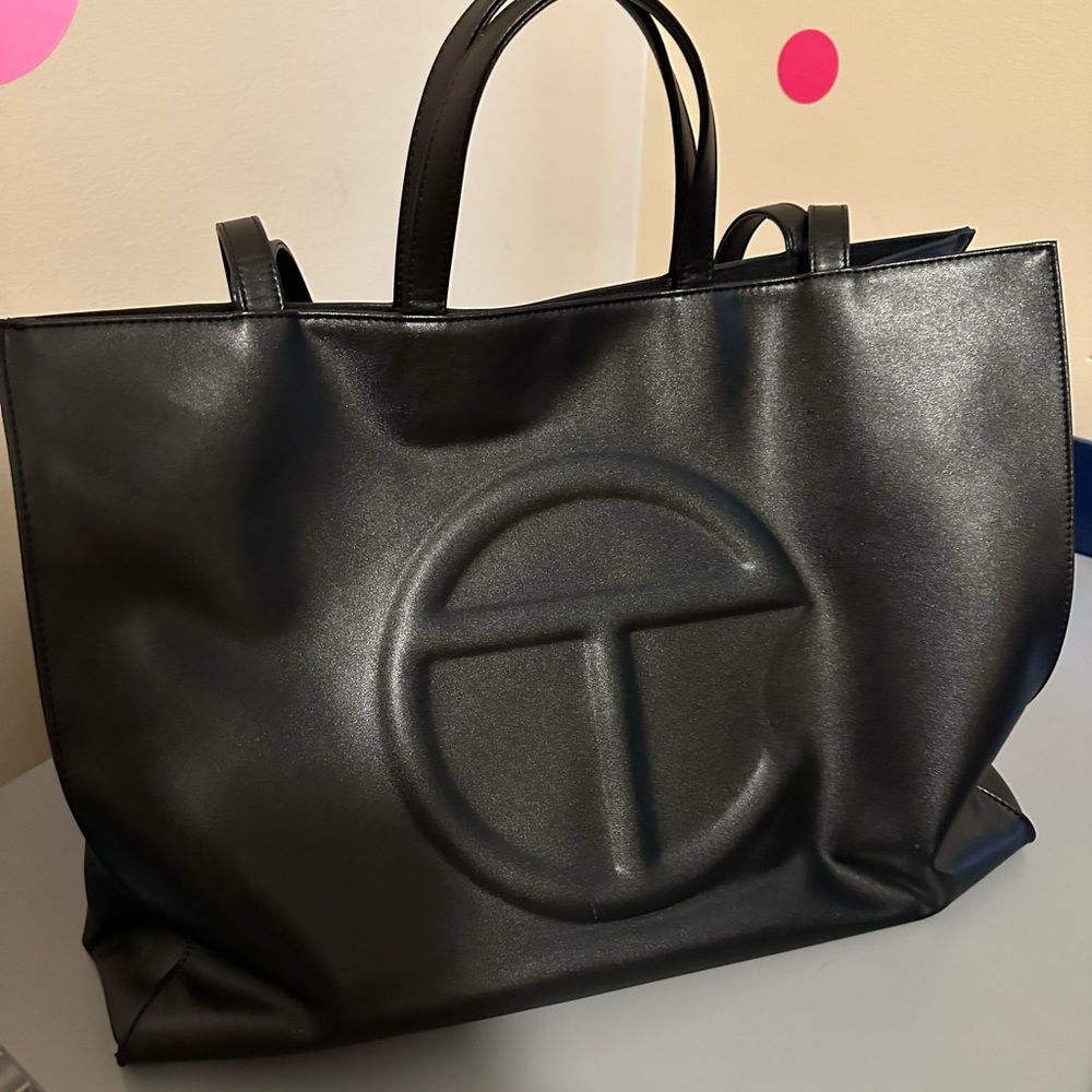 Large Black Telfar Shopping Bag